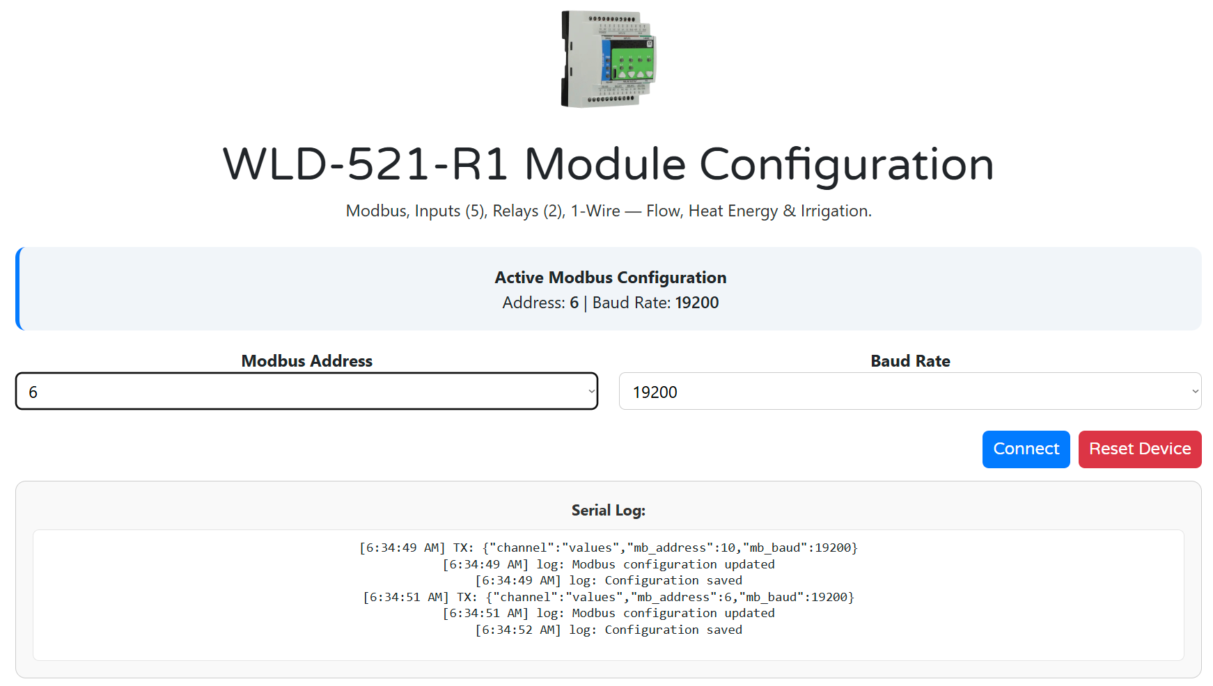 WebConfig – Modbus